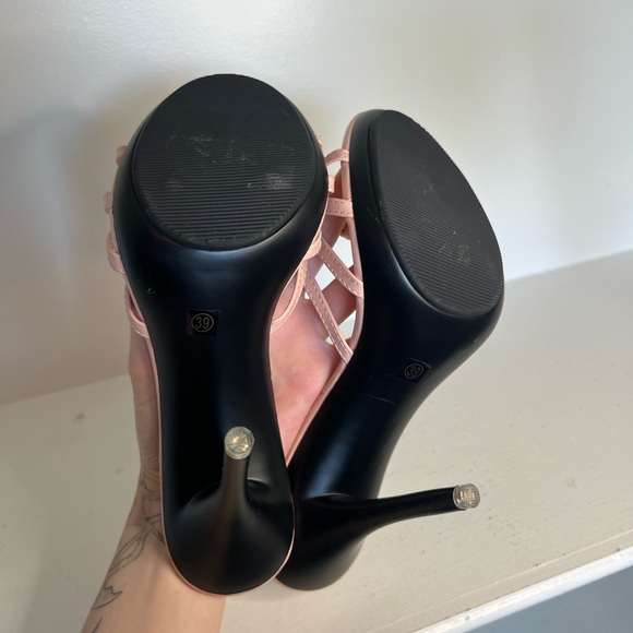 Pink Mule Sandal Heel - 9 - Picture 7 of 9